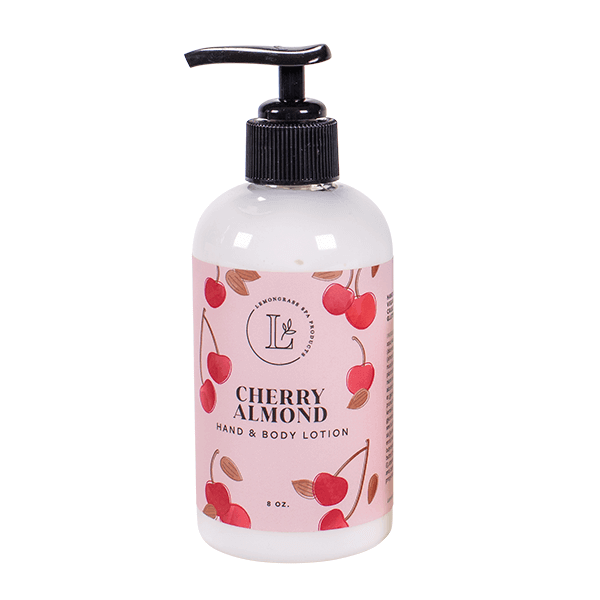 cherry almond hand body lotion lemongrass spa