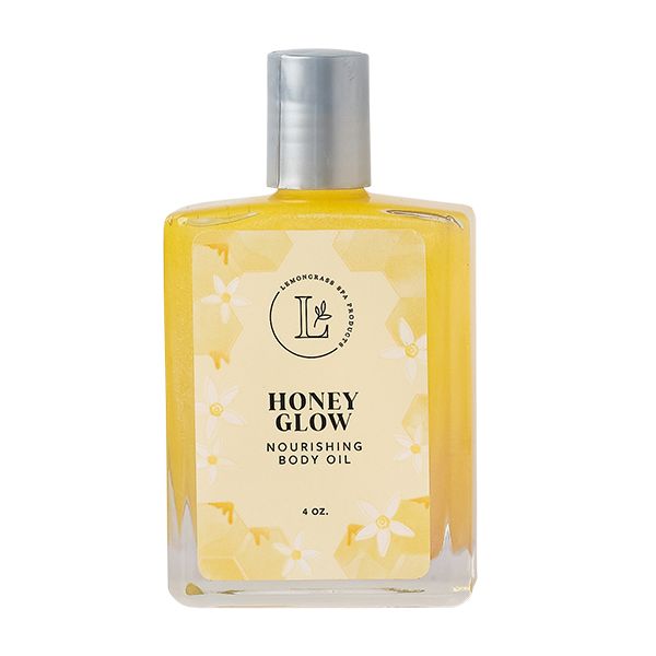 honey glow body oil lemongrass spa